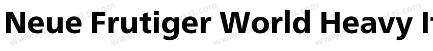 Neue Frutiger World Heavy It字体转换